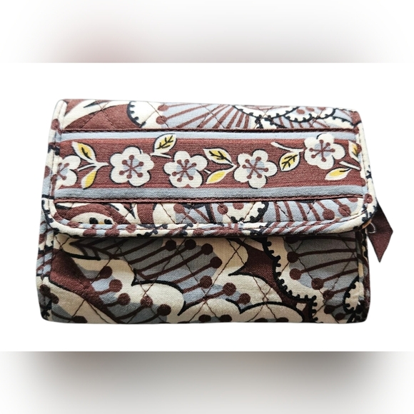 Vera Bradley Slate Blooms Trifold Wallet - Picture 1 of 5
